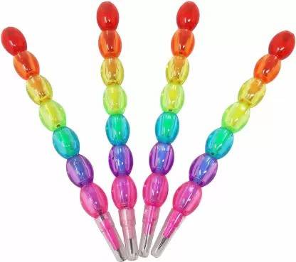 AASEFLEX Pearls Moti Design Non-Sharpening Stacking Pencil for Kids Pencil