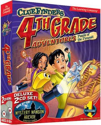 Clue Finders 4th Grade Adventures Puzzle of the Pyramid, KIDS , EDUCATIONAL PC CD ROM (1ST)