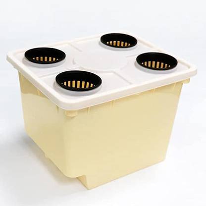 Farm Genie Hydroponics Dutch/Bato Bucket with Lid, Net pots & Siphon Plant Container Set