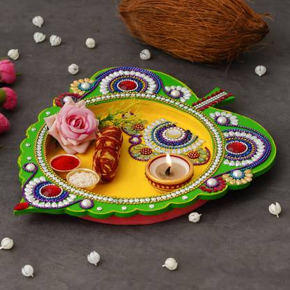 CAPIO ART POOJA THALI/WELCOME THALI/ FOR HOME Wooden Price in India ...
