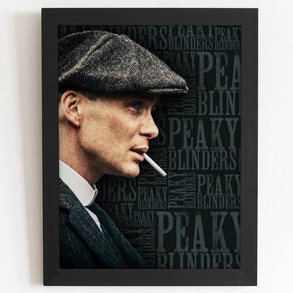 Peaky Blinders Thomas Shelby Typography Framed Poster for Wall Decor, Room Decor, Home Decor, Gift Wall Frame Fine Art Print