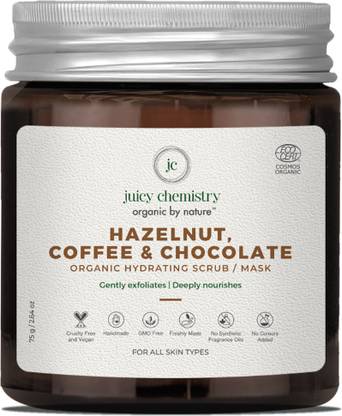 Juicy Chemistry Hazelnut, Coffee & Chocolate -Organic Hydrating Scrub/Mask Scrub