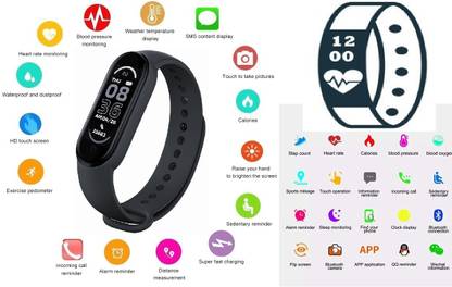 Bymaya E465 | M3 Digital Activity Tracker, Water Proof Bluetppth Black (Pack of 1)