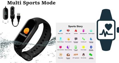Stybits IP95 | M3 Digital Activity Tracker, Water Proof Bluetppth Black (Pack of 1)