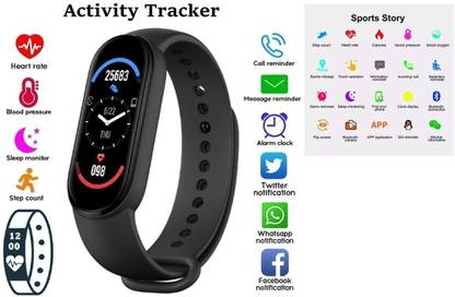 Bymaya E631 | M3 Pro With Multi Features, Pedo meter Bluetppth Black (Pack of 1)