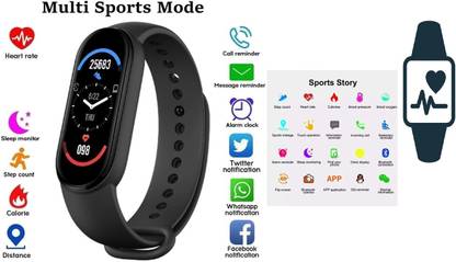 Y2H Enterprises P222 | M3 Plus With Multi Sports Mode, Sleep Monitor Bluetppth Black (Pack of 1)