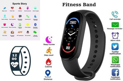 Y2H Enterprises IP674 | M3 Advance Step Tracker, ECG Bluetppth Black (Pack of 1)