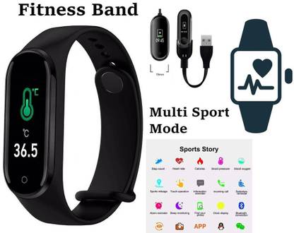Ykarn Trades P777 | M3 Plus With Multi Sports Mode, Sleep Monitor Bluetppth Black (Pack of 1)