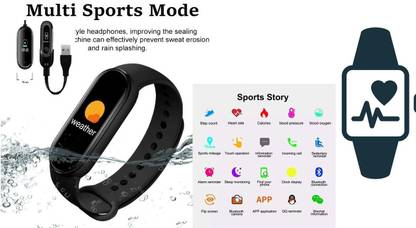 Stybits IP87 | M3 Plus With Multi Sports Mode, Sleep Monitor Bluetppth Black (Pack of 1)