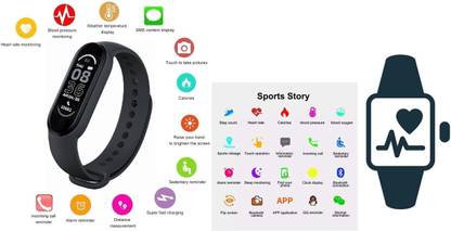 Stybits IP69 | M3 Advance Step Tracker, ECG Bluetppth Black (Pack of 1)