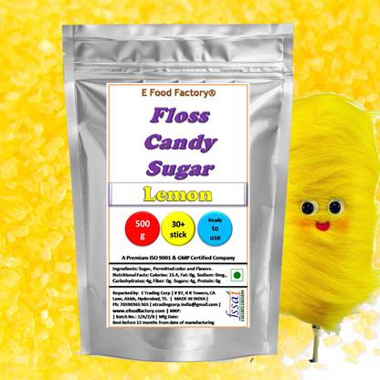 E Food Factory Floss Candy Sugar Lemon Flavor Sugar