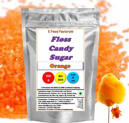 E Food Factory Floss Candy Sugar Orange Flavor Sugar