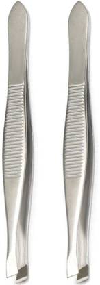 Plucket Eyebrow Tweezers Facial Hair Removal Stainless steel Manicure Tool - 2 Pcs