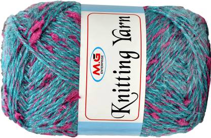 Simi Enterprise Knitting Yarn Thick Chunky Wool Teal 300 gm Knitting Needles. Art-IJD