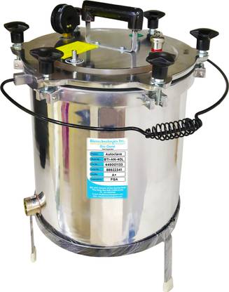bio gene ALUMINIM FINISH AUTOCLAVE ,40L,SIZE(14X16) Dental Automatic Autoclave