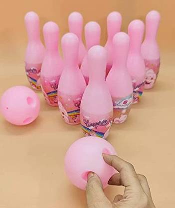 AMANVANI Cartoon Unicorn Bowling 10 Pin 2 Ball Sport Toys Return Gifts Bowling Ball