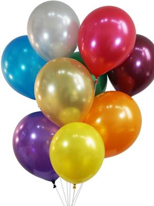 Sage Square Solid Colorful Metallic balloon (Pack of 50 Pcs) Birthday Rubber Balloons Balloon