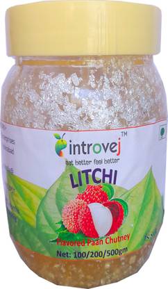 INTROVEJ Litchi Flavor Pan Chutni 500gm Litchi Mouth Freshener