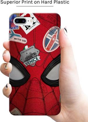 Thermobeans Back Cover for Spider man Face Printed Transparent Case IPhone 7,8 Plus