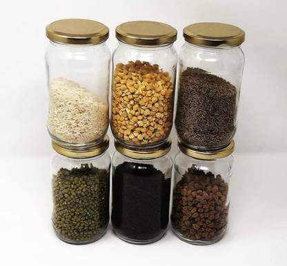 BILAL ANSARI Glass Cookie Jar  - 1000 ml