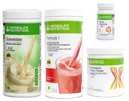 Herbalife Nutrition FORMULA1STRAWBERRY500PROTIEN 200 GAFRESHENERGYDRINK GINGER 50 +SHAKEMATE 500 G Plant-Based Protein