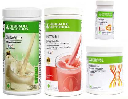 Herbalife Nutrition FORMULA1STRAWBERRY500PROTIEN 200 GAFRESHENERGYDRINK CINNAMAN 50 +SHAKEMATE 500 G Plant-Based Protein