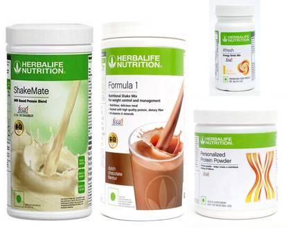 Herbalife Nutrition FORMULA1CHOCOLATE500 PROTIEN 200 GAFRESHENERGYDRINK LEMON 50 +SHAKEMATE 500 G Whey Protein