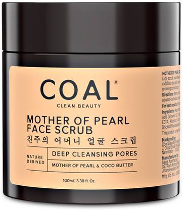 COAL CLEAN BEAUTY Mother of Pearl Scrub | Exfoliates Face & Deeply Cleanses Skin