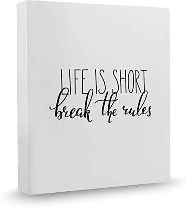 100yellow PVC Plastic Break The Rules Printed File Folder