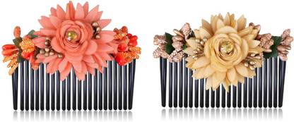 Myra Collection Flower Design Clip For Women Bun Clip