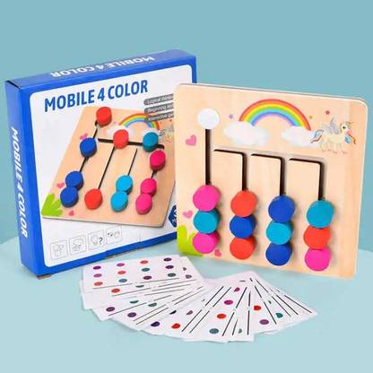 KNAFS Mobile 4 Colour Logic Games Montessori Color Game Color Matching Games Puzzle