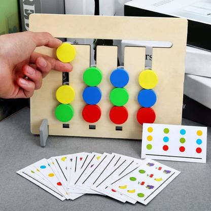 Akvanar New Wooden Four Color Matching Game | Learning and Educational Toys for Kids
