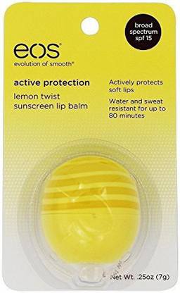 eos Lemon Twist Lip Balm, SPF 15, 0.25 oz per Pack (11 Pack) Cream