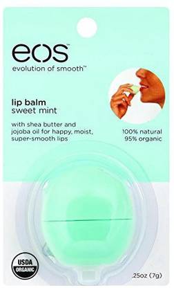 eos Smooth Lip Balm Sphere, Sweet Mint 0.25 oz (Pack of 7) Cream