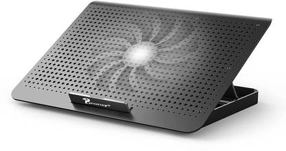 proffisy Aluminum Cooling Pad with, 7 Height Adjustable, Upto 17Inch Laptop, 2 USB Ports 1 Fan Ergonomic Cooling Pad with Adjustable Height