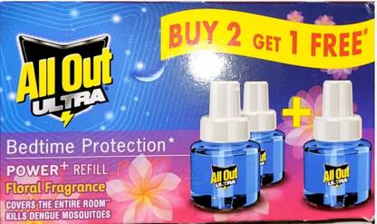 All Out Ultra Power Mosquito Repellant Refill - Floral Fragrance, Mosquito Vaporiser Refill