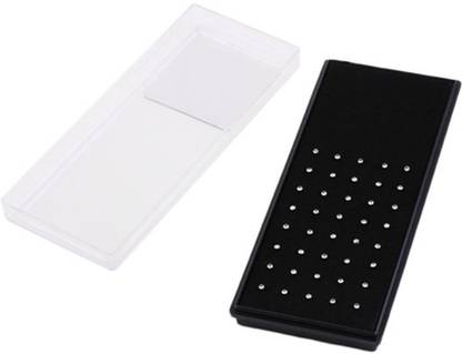 ADF Silver Plated Crystal Nose Stud Set