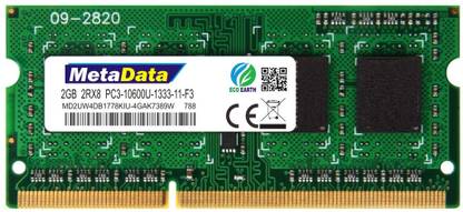 Metadata 2GB DDR3 PC3-10600U LAPTOP RAM / MEMORY DDR3 2 GB (Dual Channel) Laptop (MD2GL133USK)