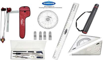 Technosigma Mini Drafter Engineering Combo 2 (Set of 7 items) Drafting Kit