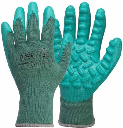 Safetify Black+Decker Anti Vibration Supported Hand Glove Latex  Safety Gloves