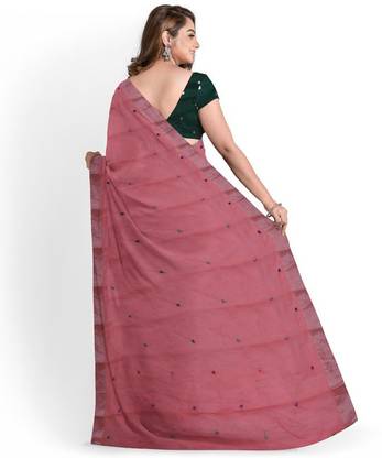 aslisanskriti Chanderi Cotton Silk Saree with Unstitched Blouse