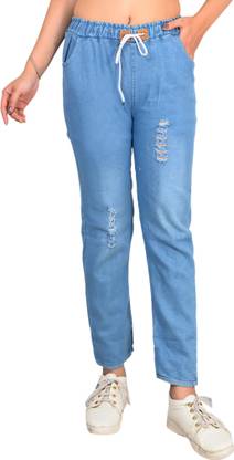 Jogger Fit Girls Blue Jeans