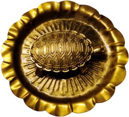 RDV Ashtadhatu Kachua Plate for Home, Office, Shop Decorative Showpiece  -  8 cm