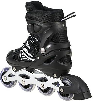 HHS SPORTS 3 in 1 Convertible, Adjustable Inline Skates Professional Inline Skates (Black) In-line Skates - Size 7-9 UK
