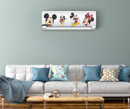 Byte Studio 91 cm Mickey Mouse and Minnie Mouse AC Sticker (Multicolor 30cmx91cm) Self Adhesive Sticker