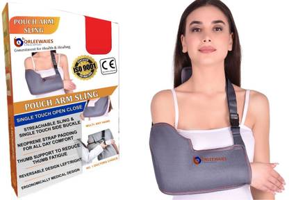 ORLEEWAIES Arm Support/Arm Sling Pouch Single Touch Open Close (M) Elbow Support