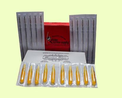 Mumbai Tattoo WHITE 3RS - 3RT COMBO PACK Disposable Round Shader Tattoo Needles