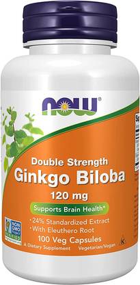 now foods Ginkgo 120 mg, Non-GMO Project Verified, 100 Veg Capsules