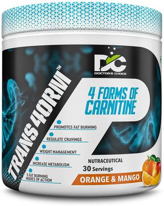 DOCTOR'S CHOICE TRANSFORM FOUR Forms of CARNITINE Blend, CLA 500mg, Orange Mango, 30 Serving