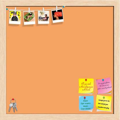 Artzfolio Browns Sandy Brown Colour Notice Pin Board Soft Board with Push Pins Cork Bulletin Board